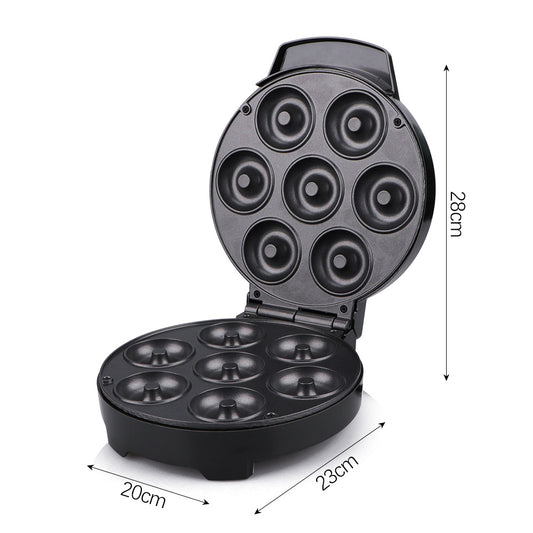 Máquina Mini Donas - Haz Donuts Caseros en 5 Min - 7 Cavidades - 1000W