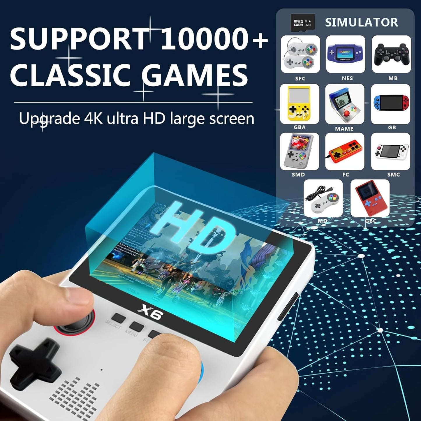 Consola Retro X6 HD 10000