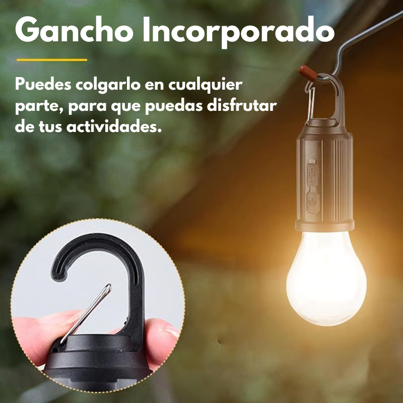 Ampolleta recargable con luz solar x2